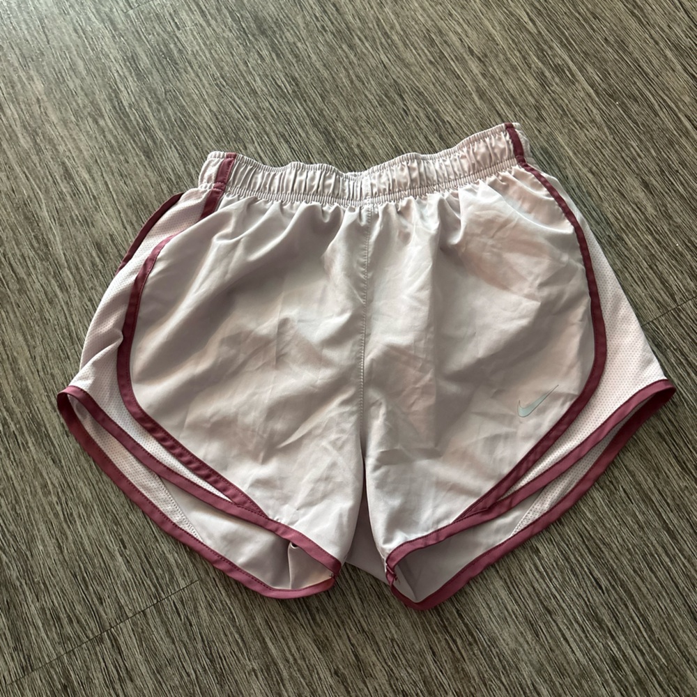 Nike Women's Athletic Shorts in White and Maroon